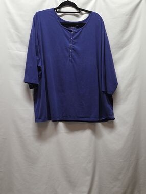 Catherine's Suprema Collection Plus Size 3x Indigo Blue/purple Top Stretchy